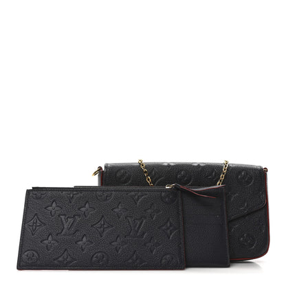 Louis Vuitton Empreinte Pochette Felicie Chain Wallet Marine Rouge 3 of 10
