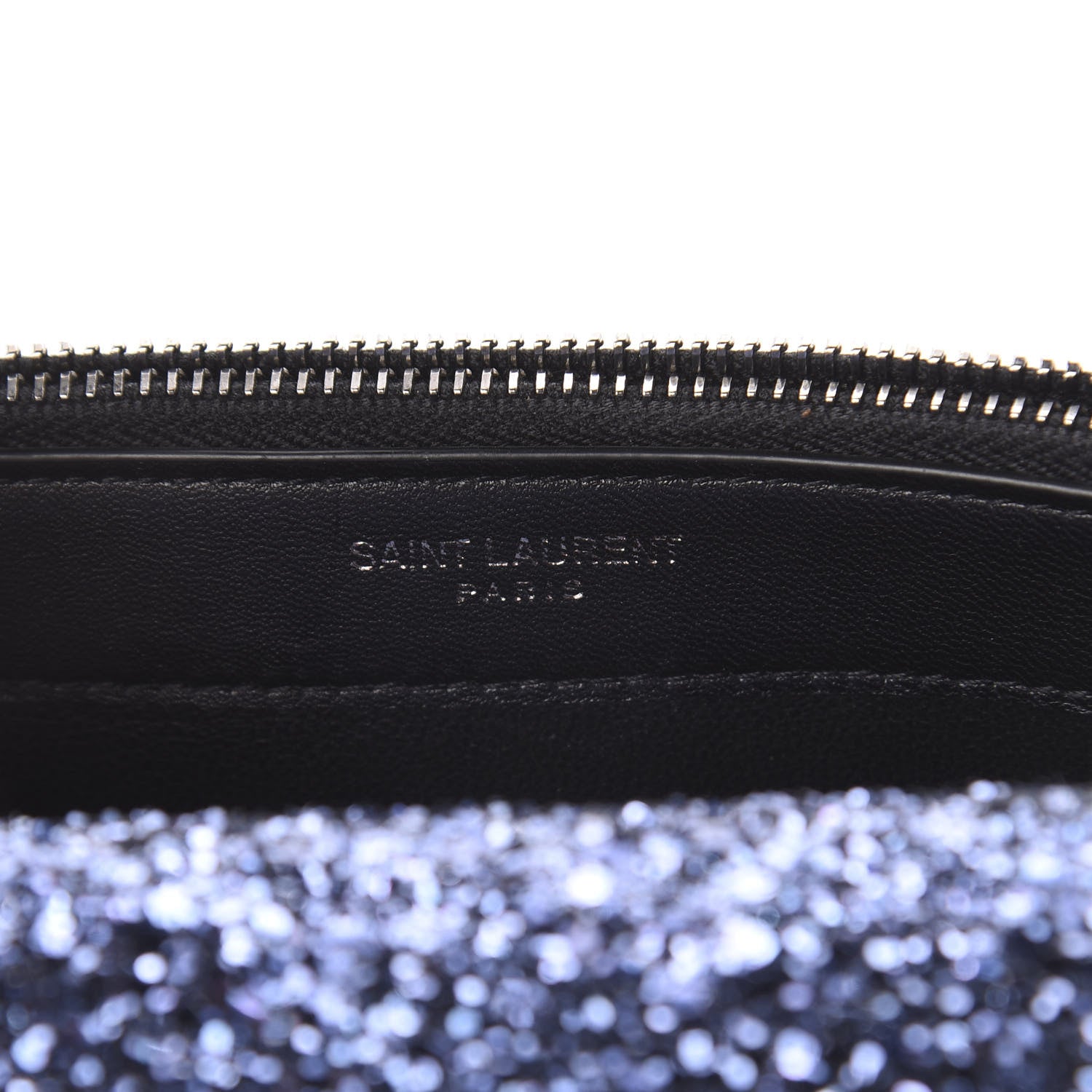 Saint Laurent Metallic Glitter Classic Monogram Kate Tassel Chain Wallet North Sea 7 of 8
