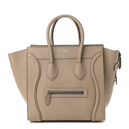 Celine Drummed Calfskin Mini Luggage Dune 1 of 7