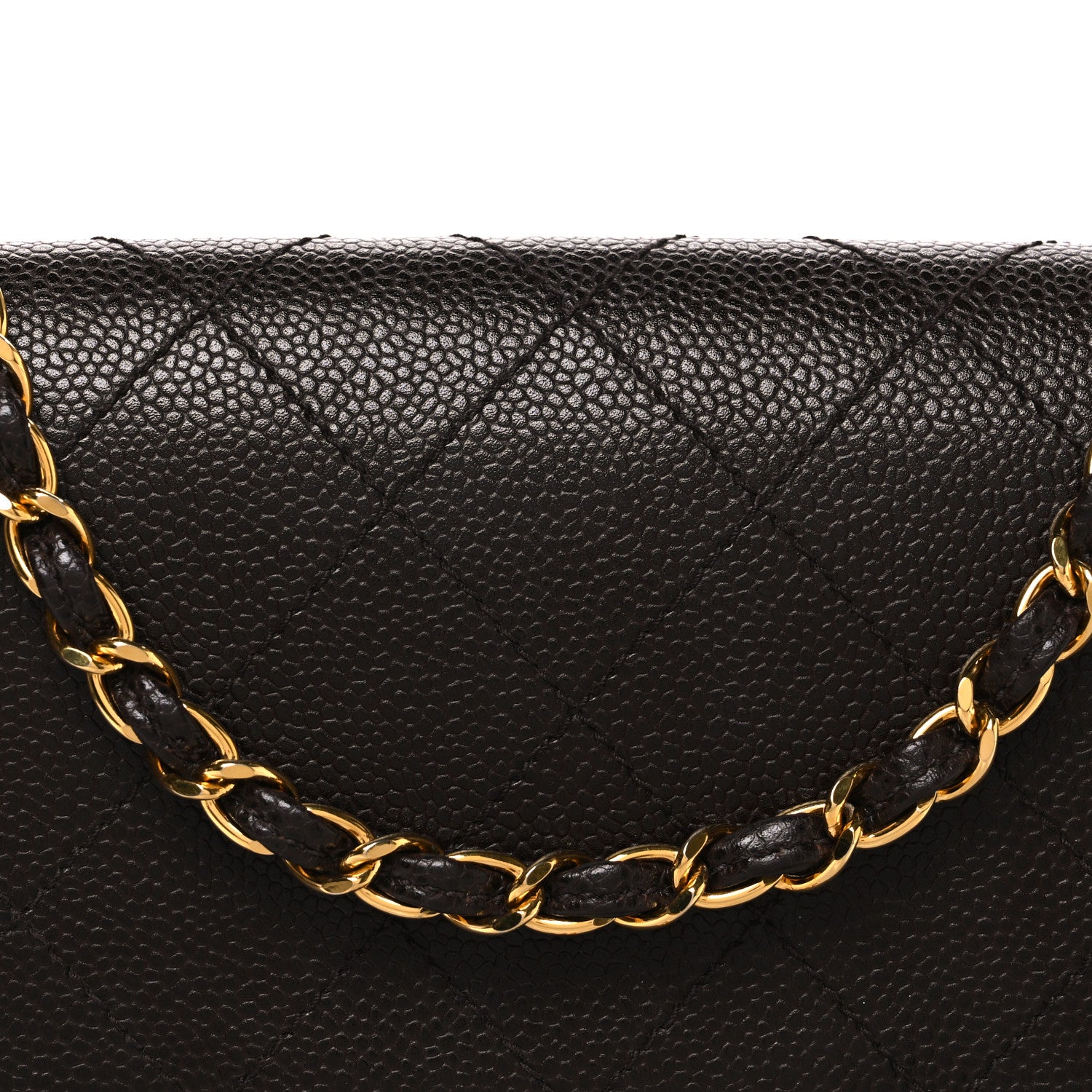 Chanel Caviar Stitch Jumbo Single Flap Brown 9 of 12