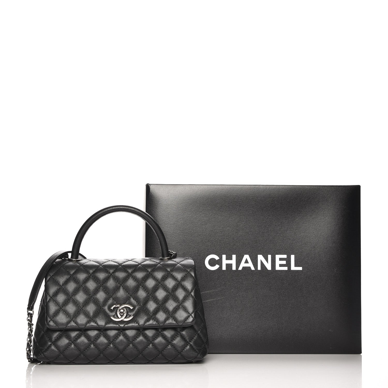 Chanel Caviar Quilted Small Coco Handle Flap Black 10 of 10