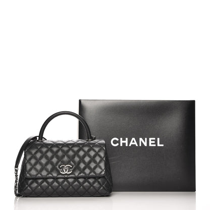 Chanel Caviar Quilted Small Coco Handle Flap Black 10 of 10