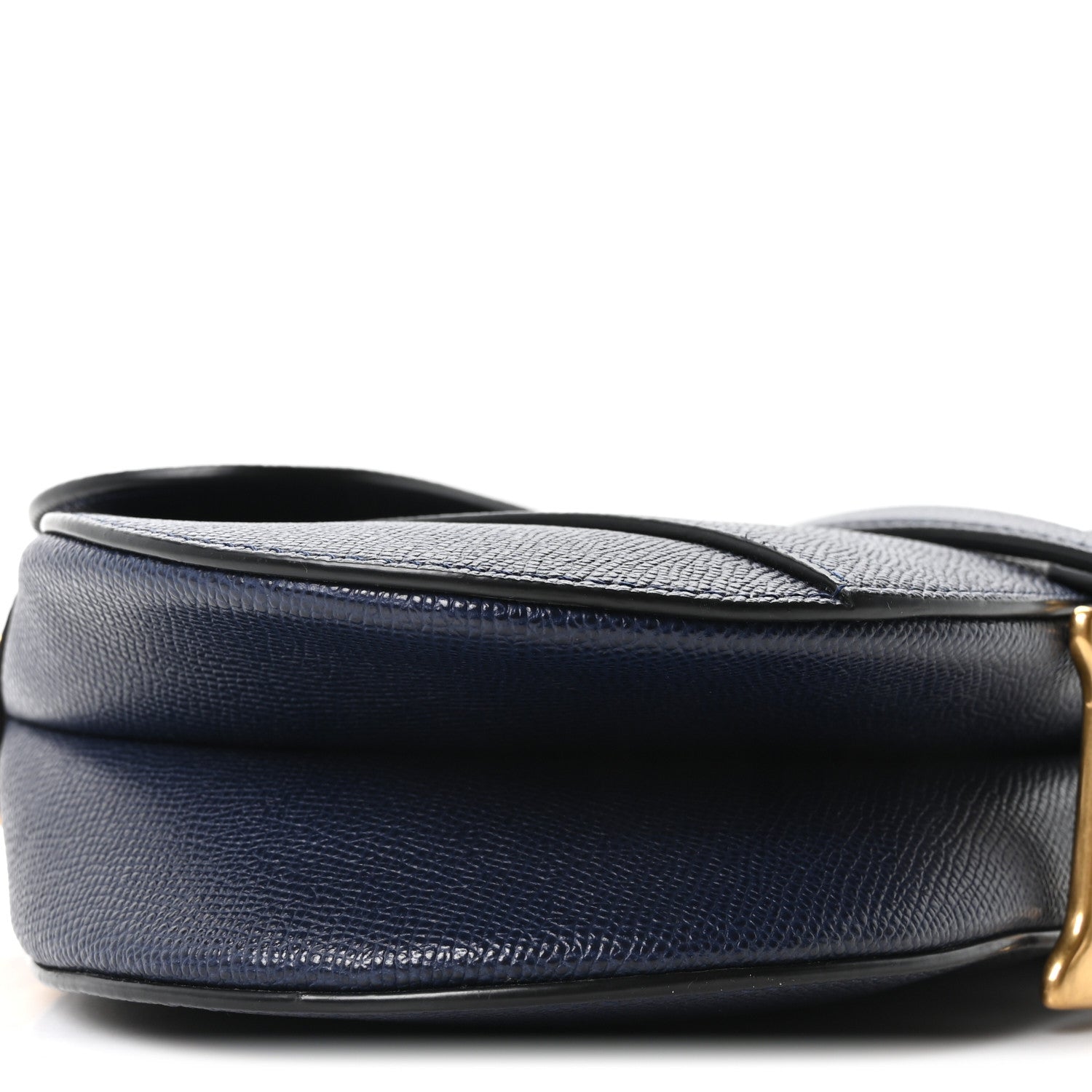 Christian Dior Grained Calfskin Saddle Bag With Strap Deep Ocean 9 of 10