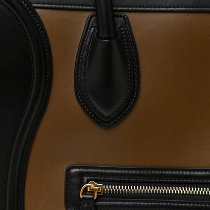 Celine Satin Calfskin Mini Tri-Color Luggage Dark Grey 8 of 20