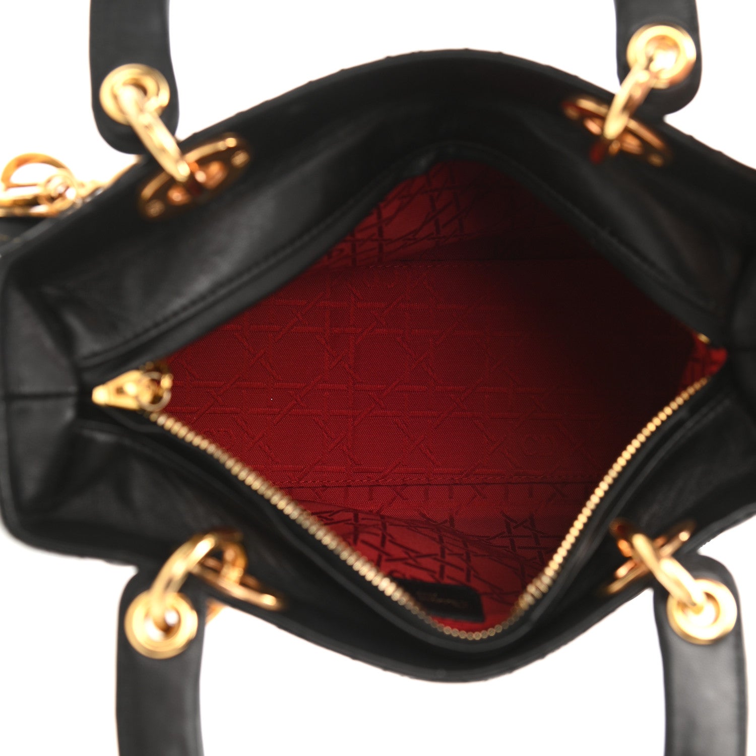Christian Dior Lambskin Cannage Medium Lady Dior Black 5 of 10
