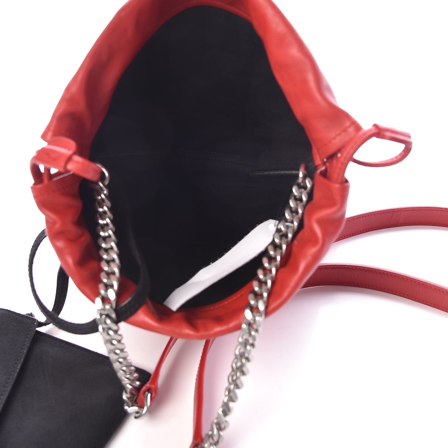 Lambskin Teddy Drawstring Bag Eros Red