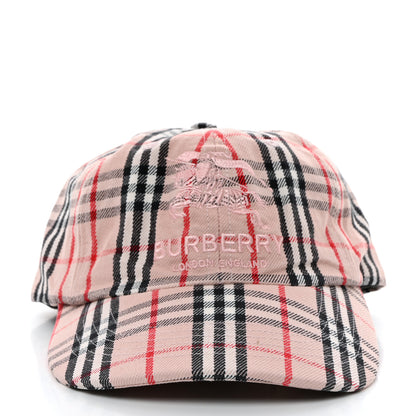 Burberry X SUPREME Cotton Vintage Check Monogram Baseball Hat Pink 3 of 11