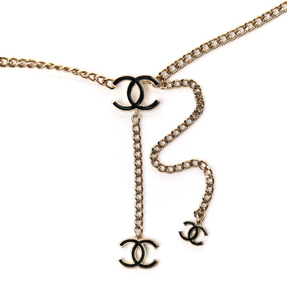 Chanel Enamel CC Ceinture Fantai Adjustable Belt Gold Black 3 of 3