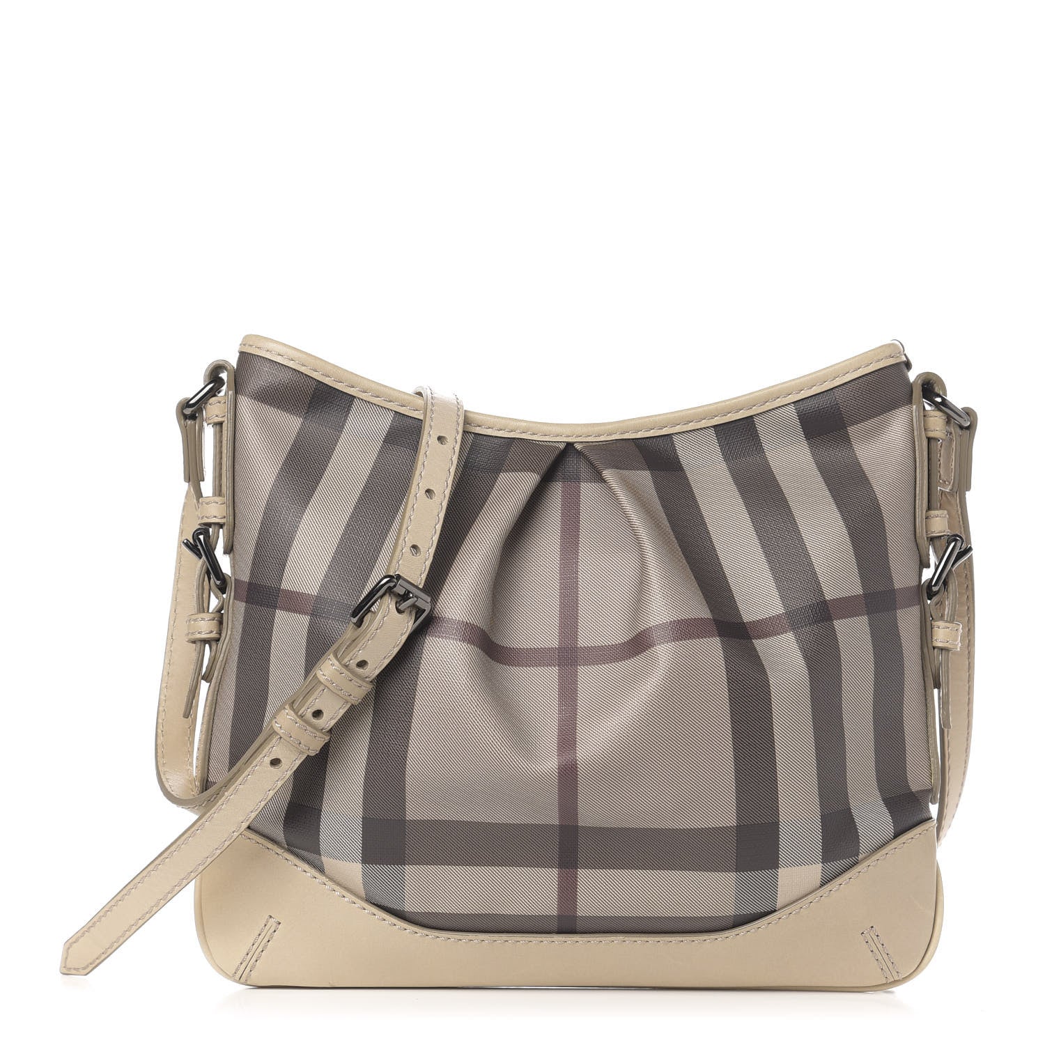 Burberry Smoked Check Hartham Shoulder Bag Trench 1 of 12