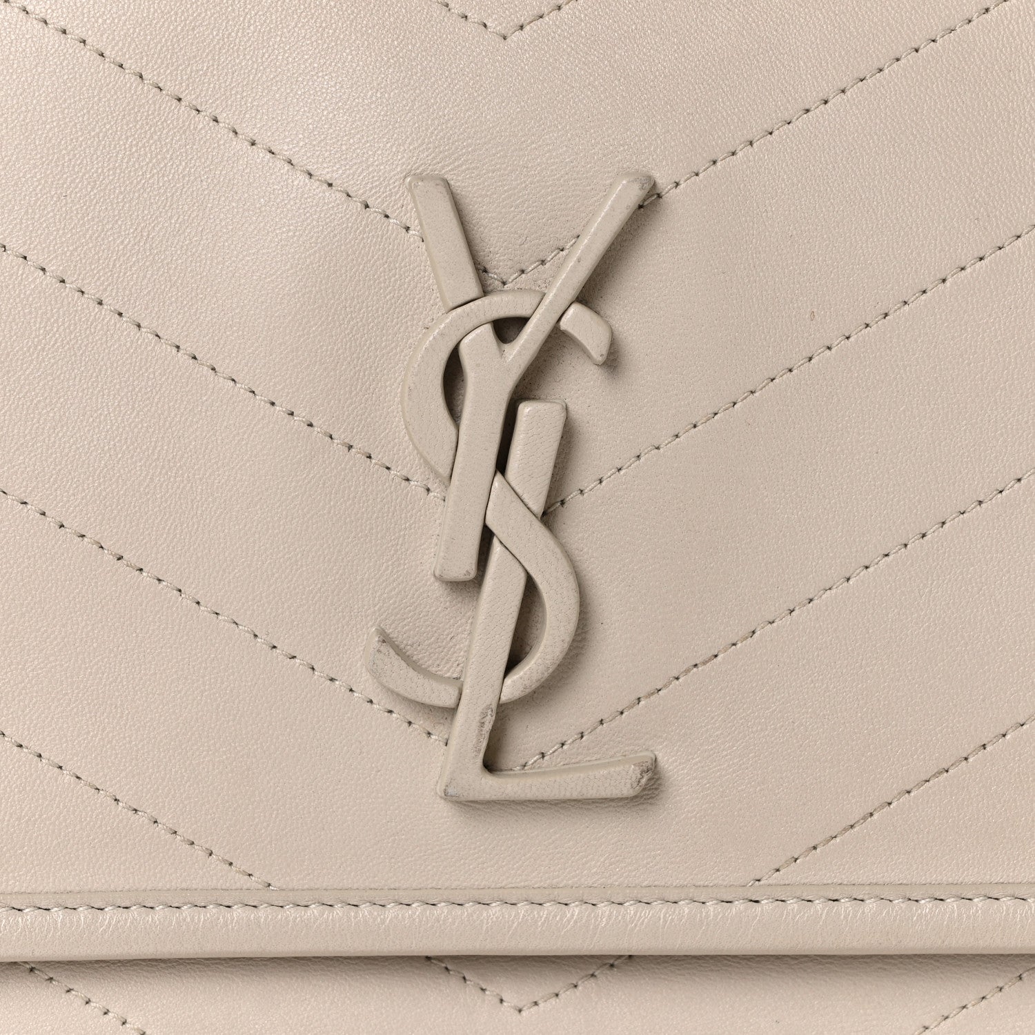Saint Laurent Lambskin Matelasse Monogram Medium Niki Chain Satchel Nude Powder 9 of 12
