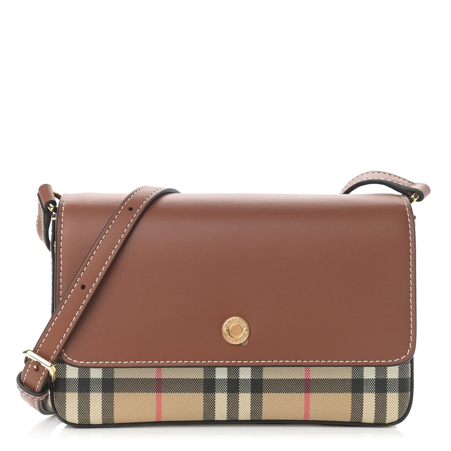 Calfskin Vintage Check New Hampshire Bag Archive Beige Tan