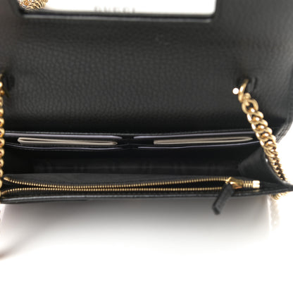 Gucci Calfskin Mini GG Marmont Chain Wallet Black 5 of 11