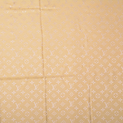 Louis Vuitton Wool Silk Monogram Denim Shawl Pale Yellow 1 of 5
