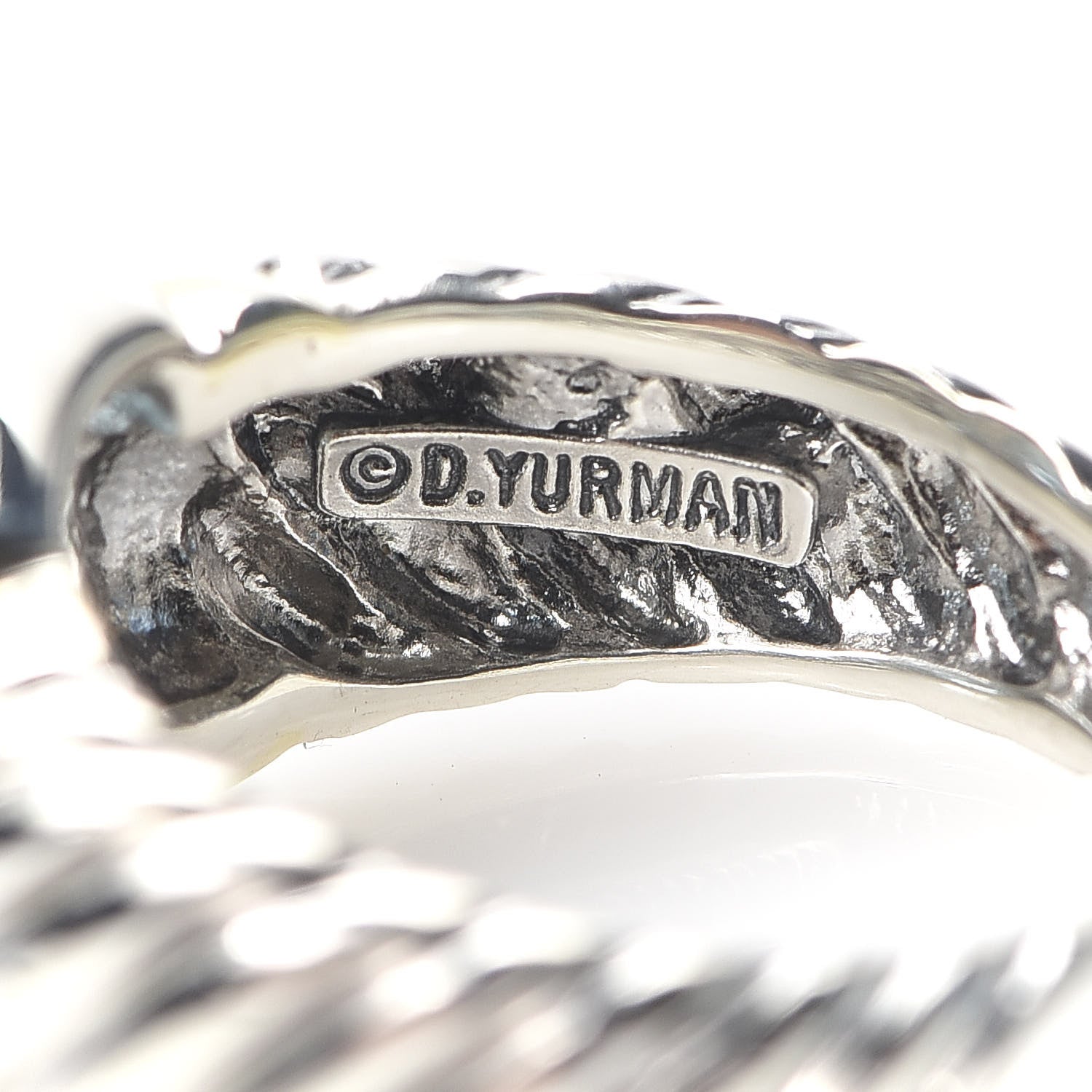 David Yurman Sterling Silver 14K Yellow Gold Blue Topaz 7mm Noblesse Ring 53 6.5 6 of 6