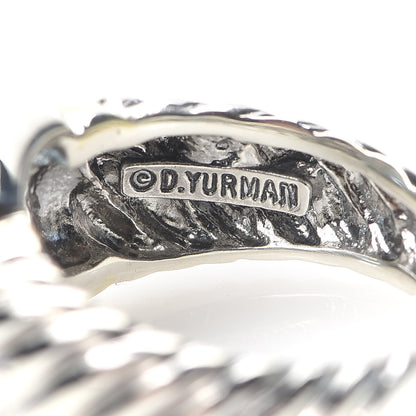 David Yurman Sterling Silver 14K Yellow Gold Blue Topaz 7mm Noblesse Ring 53 6.5 6 of 6