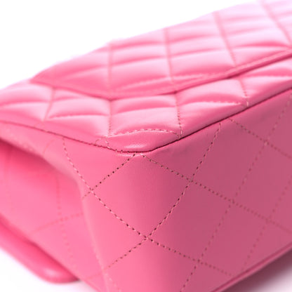 Chanel Lambskin Quilted Small Double Flap Pink 10 of 15