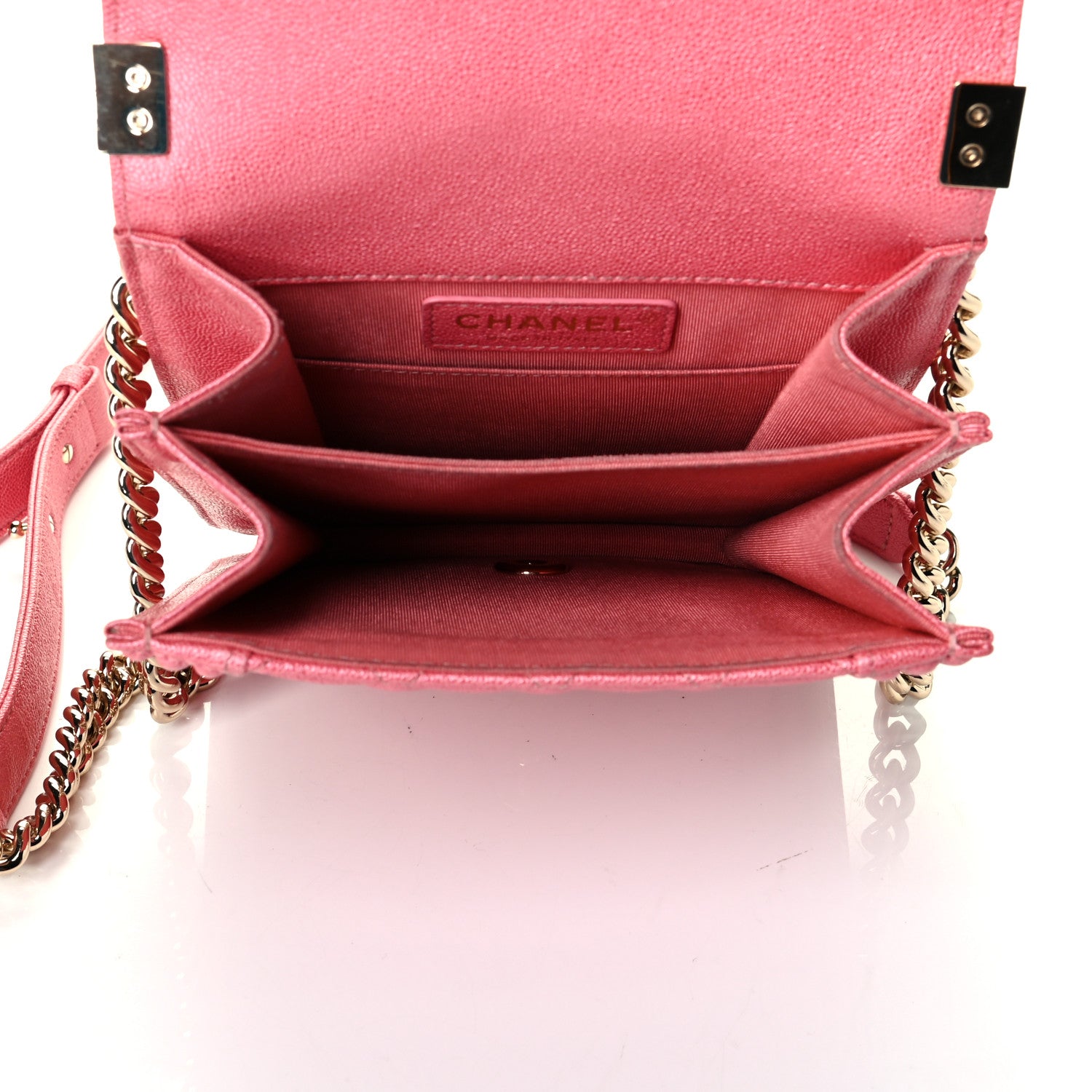 Chanel Caviar Quilted North South Boy Flap Pink 4 of 8