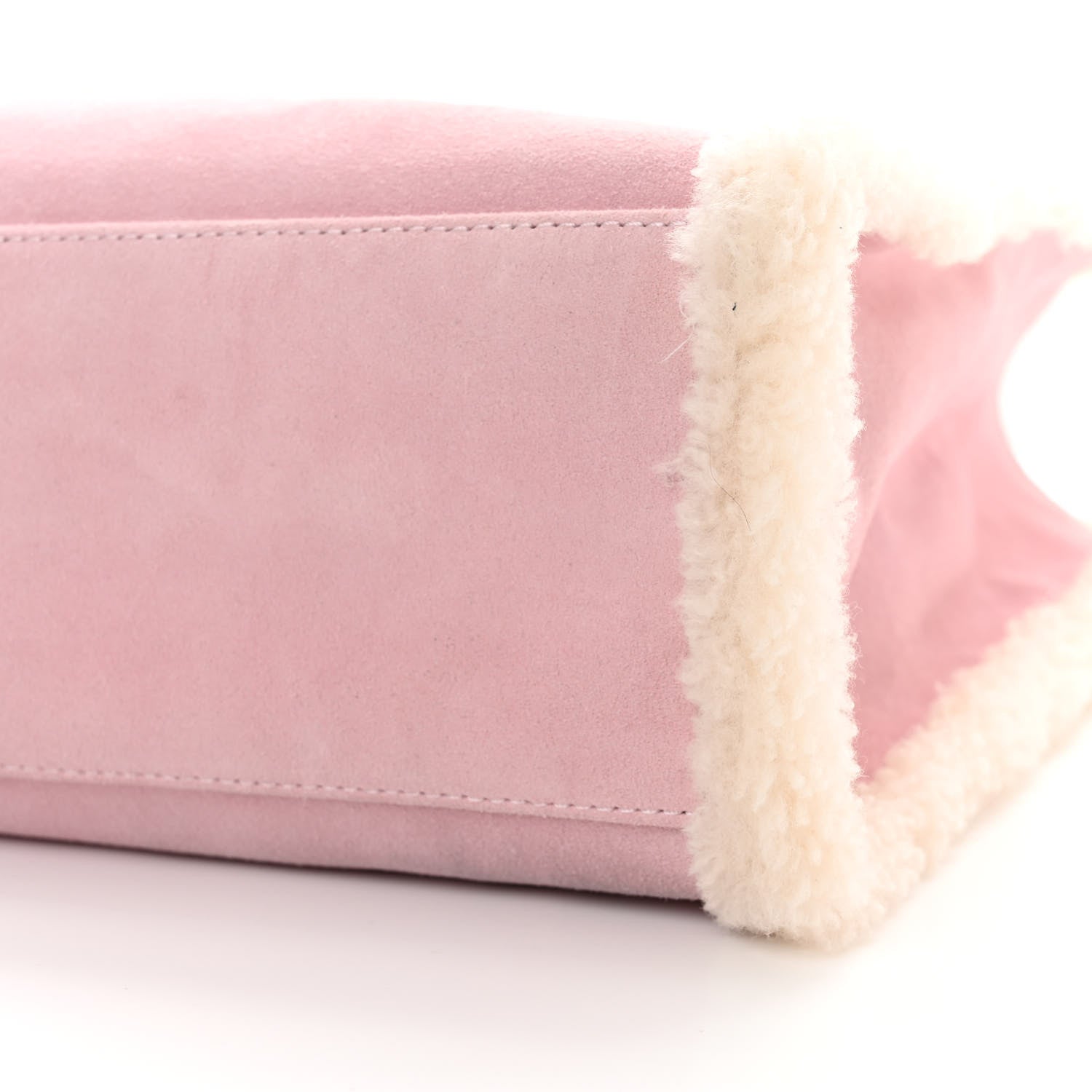 Telfar X UGG Suede Shearling Medium Shopping Bag Pink 9 of 10