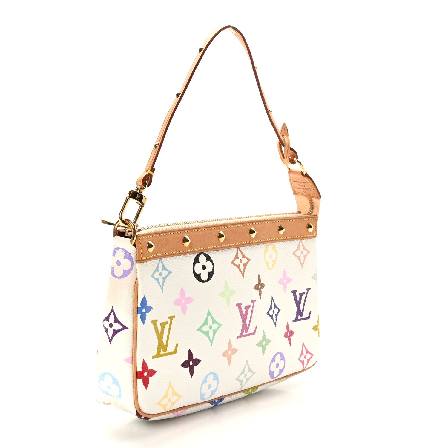 Louis Vuitton Monogram Multicolor Pochette Accessories White 3 of 9