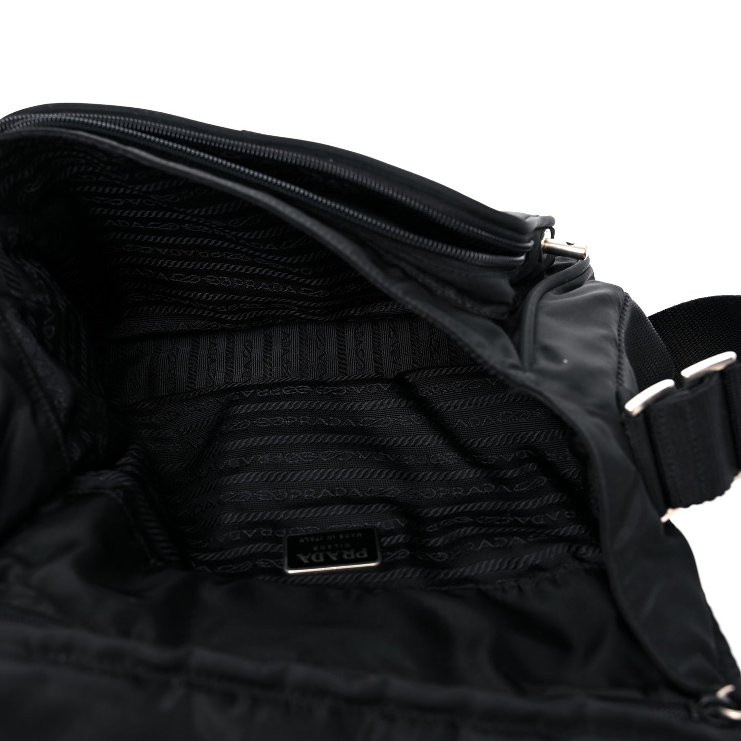 Tessuto Nylon Messenger Bag Black
