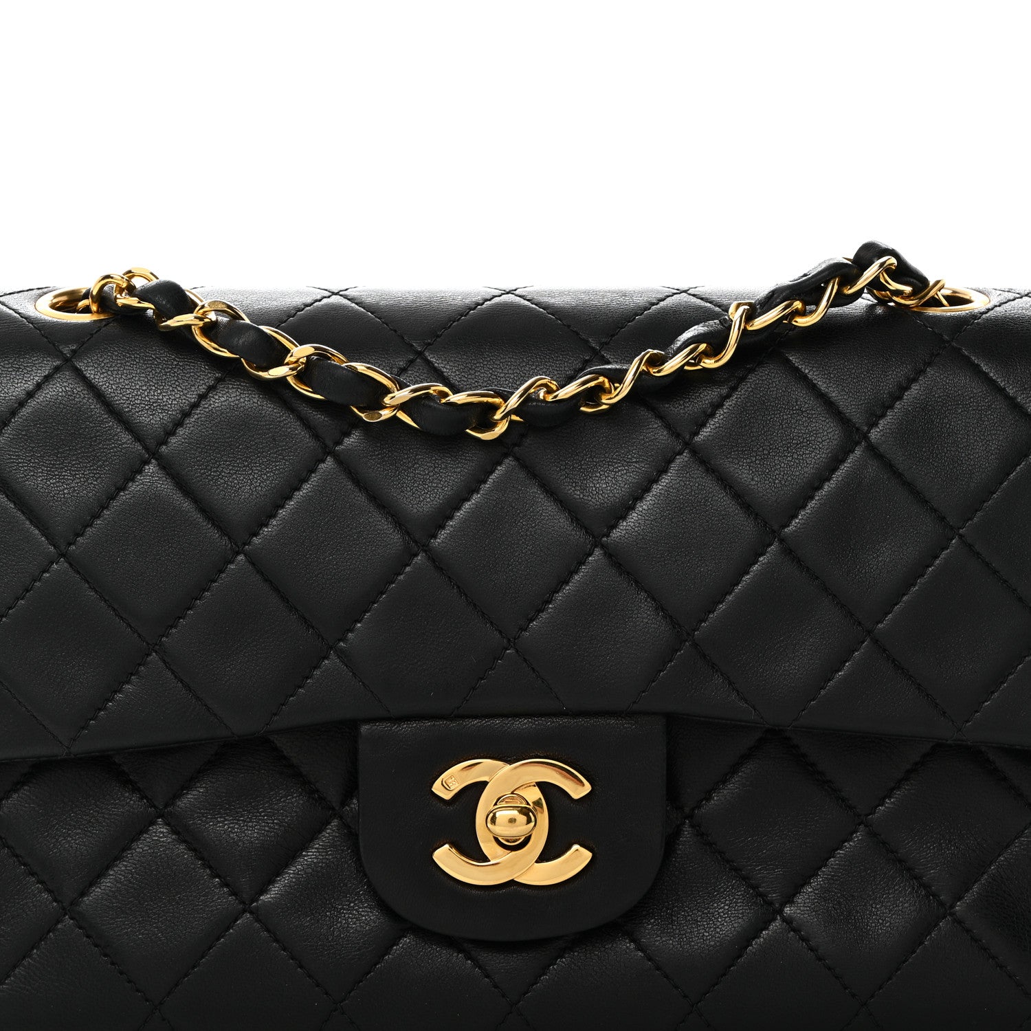 Chanel Lambskin Quilted Small Double Flap Black 8 of 10