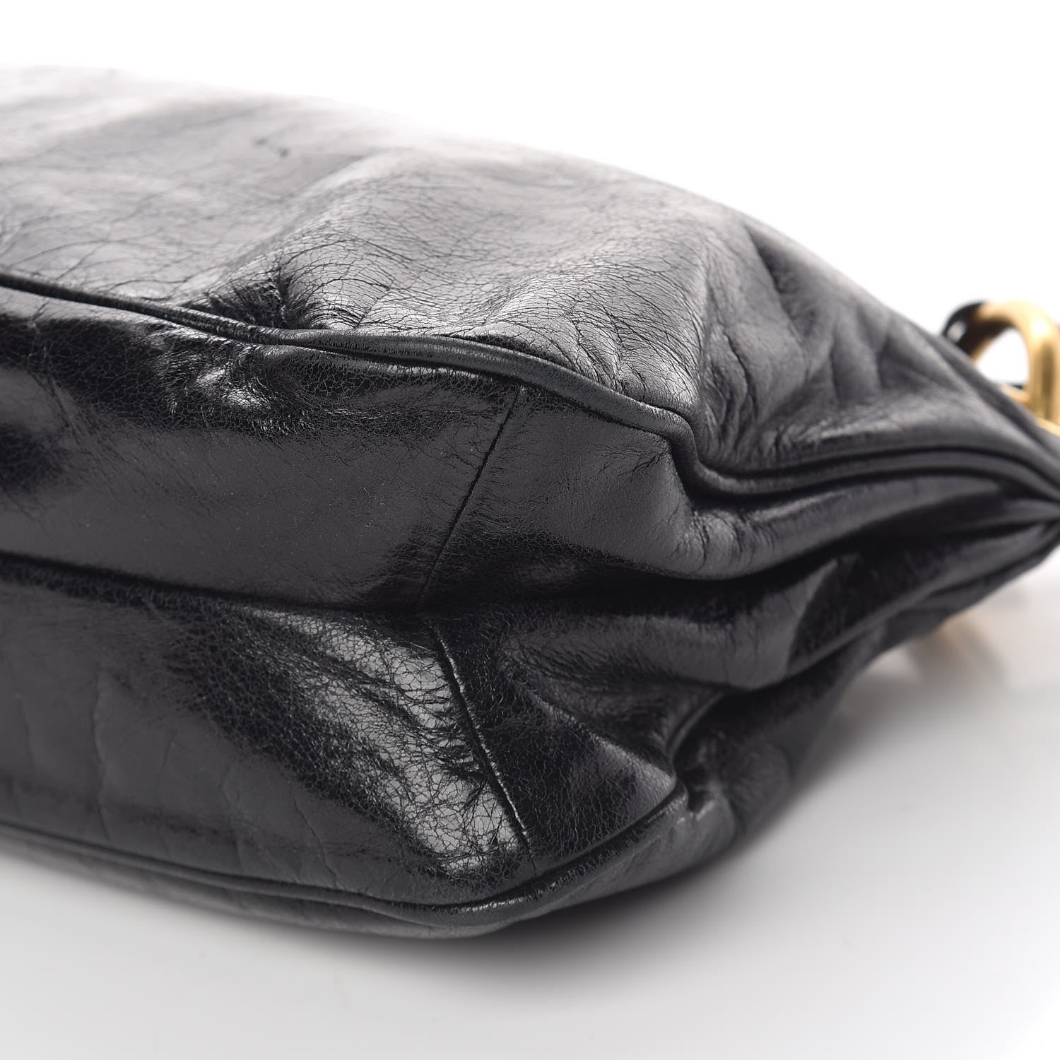 Prada Vitello Shine Shoulder Bag Black 9 of 10