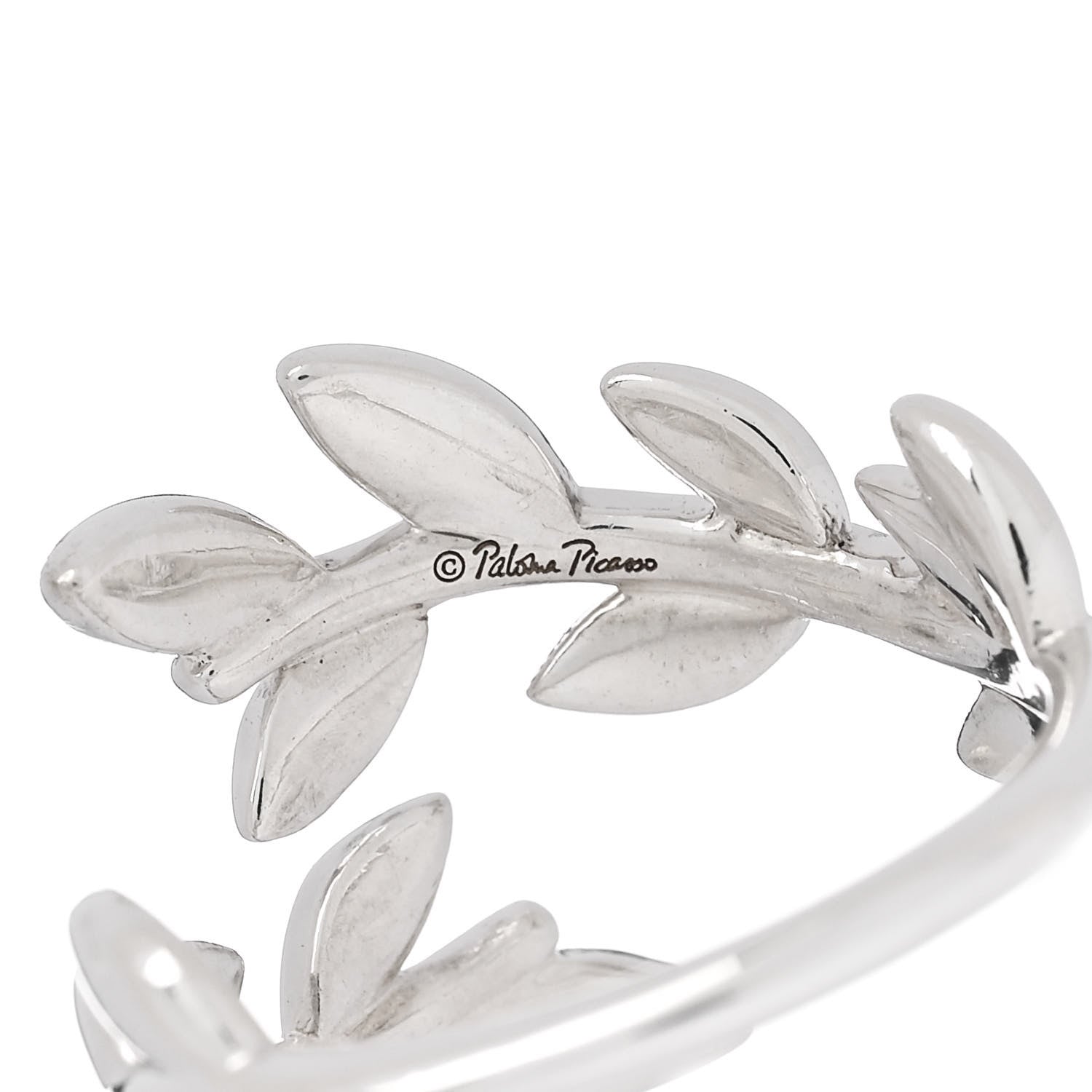 Tiffany Sterling Silver Paloma Picasso Olive Leaf Band Ring 52 6 5 of 5