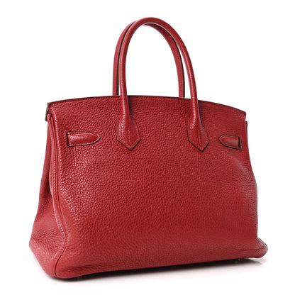 Hermes Taurillon Clemence Birkin 30 Rouge Garance 3 of 10