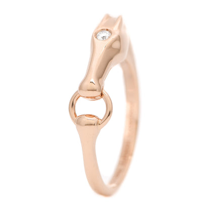 Hermes 18K Rose Gold Diamond TPM Galop Ring 49 4.75 4 of 7