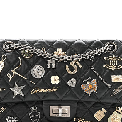 Chanel Aged Calfskin Lucky Charms 2.55 Reissue 225 Flap Black 8 of 13