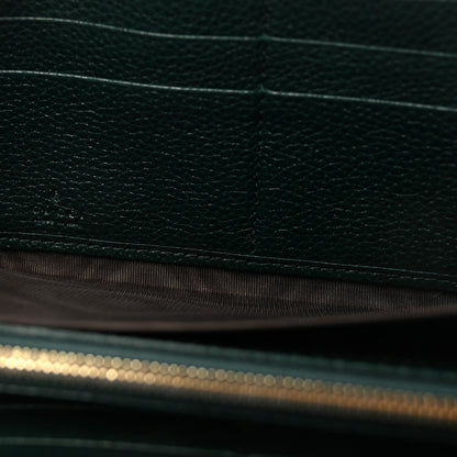 Gucci Grainy Calfskin Zumi Zip Around Wallet Vintage Green 6 of 6