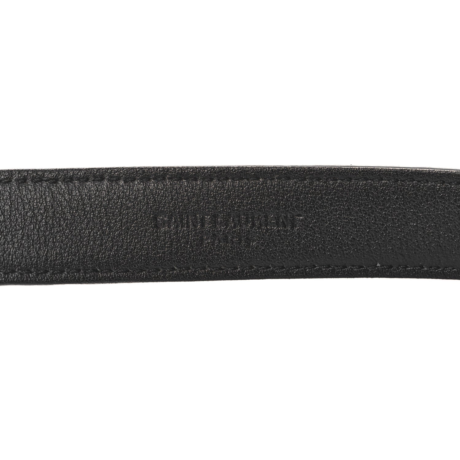 Saint Laurent Calfskin Monogram Narrow Square Buckle Belt 75 30 Black 5 of 6