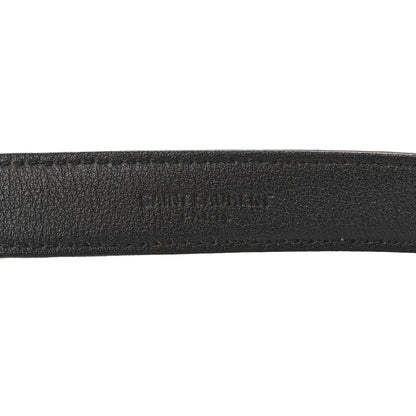 Saint Laurent Calfskin Monogram Narrow Square Buckle Belt 75 30 Black 5 of 6