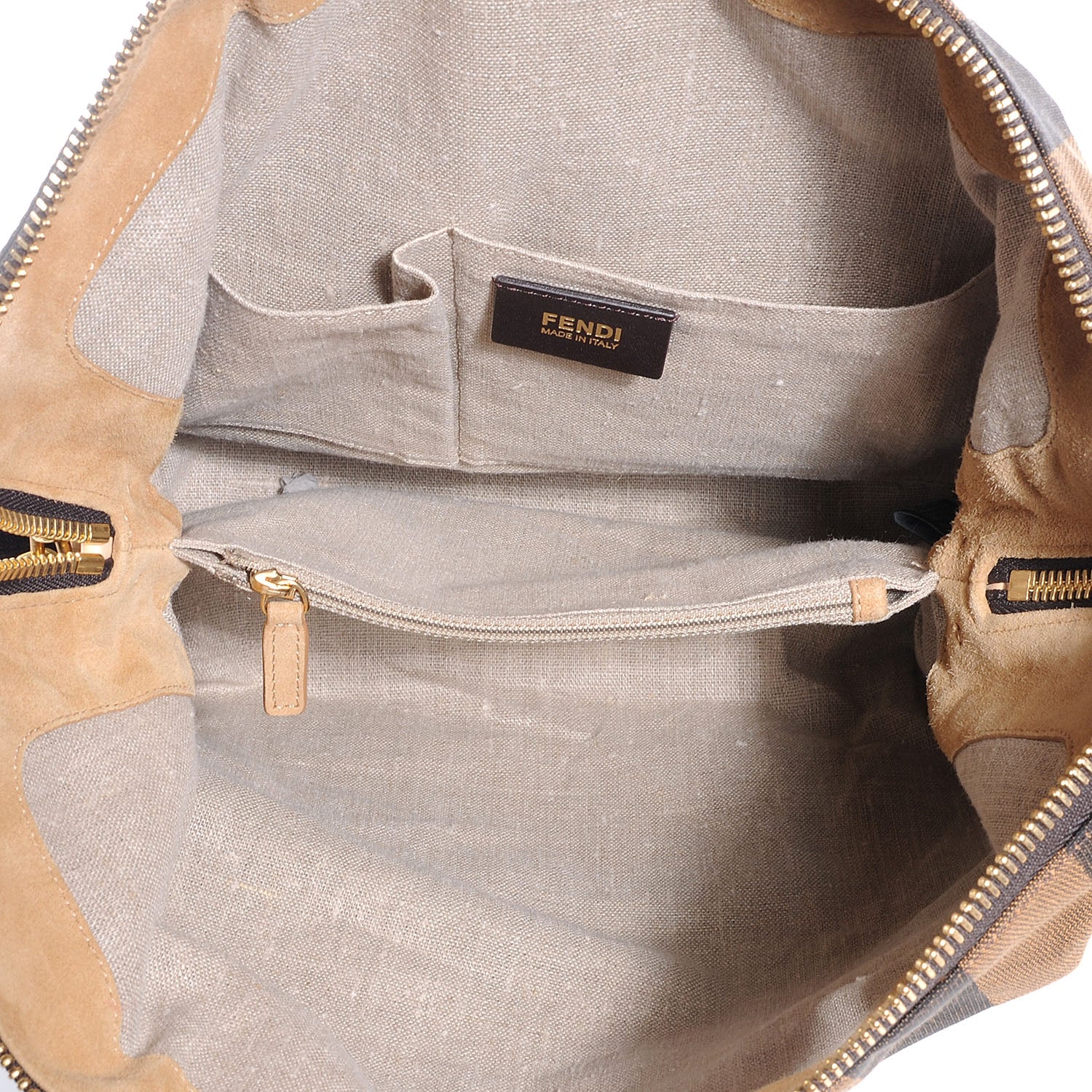 Fendi Pequin Cuoio Vegetale 2Bag Tobacco Cuoio Miele Vacchetta 6 of 9