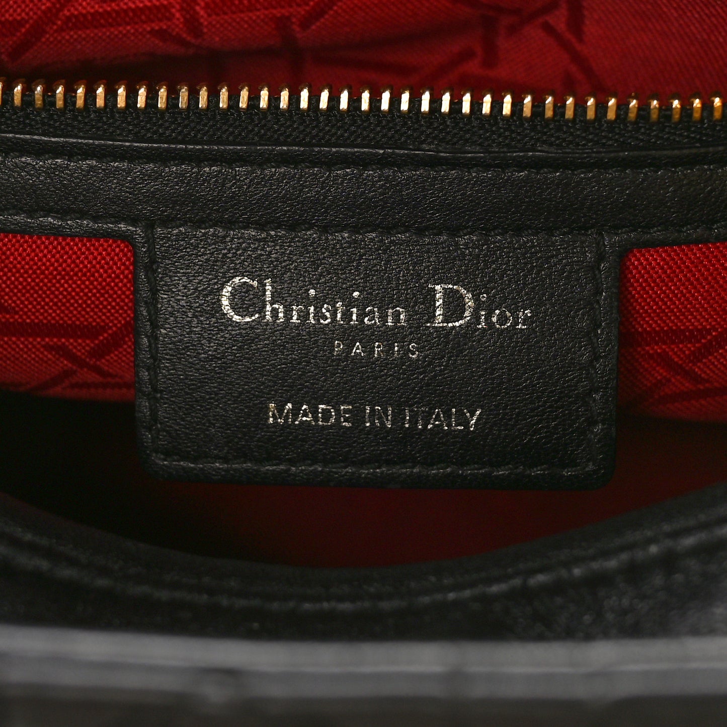 Lambskin Cannage Medium Lady Dior Black