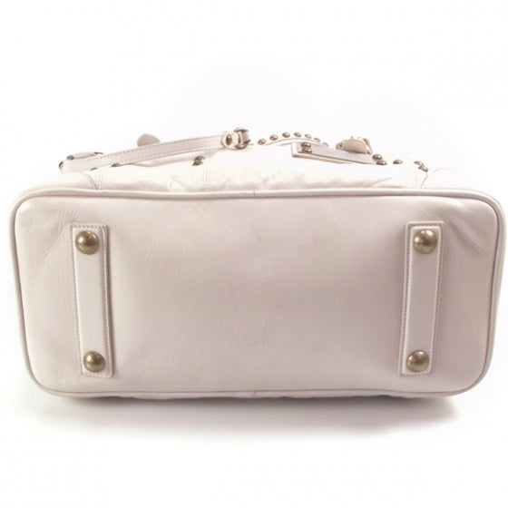 Lambskin Riveting White