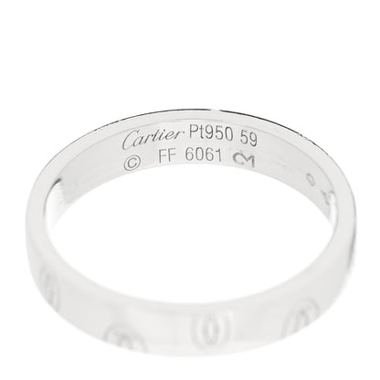 Cartier Platinum 4mm Happy Birthday Band Ring 59 8.75 3 of 4