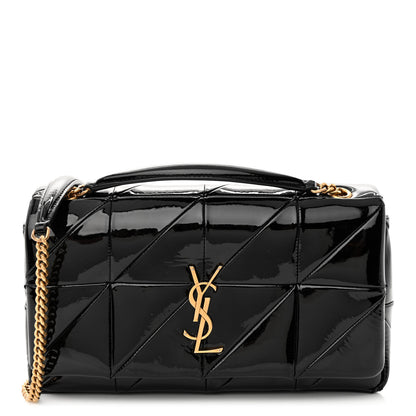 Saint Laurent Patent Patchwork Monogram Medium Jamie Black 1 of 12