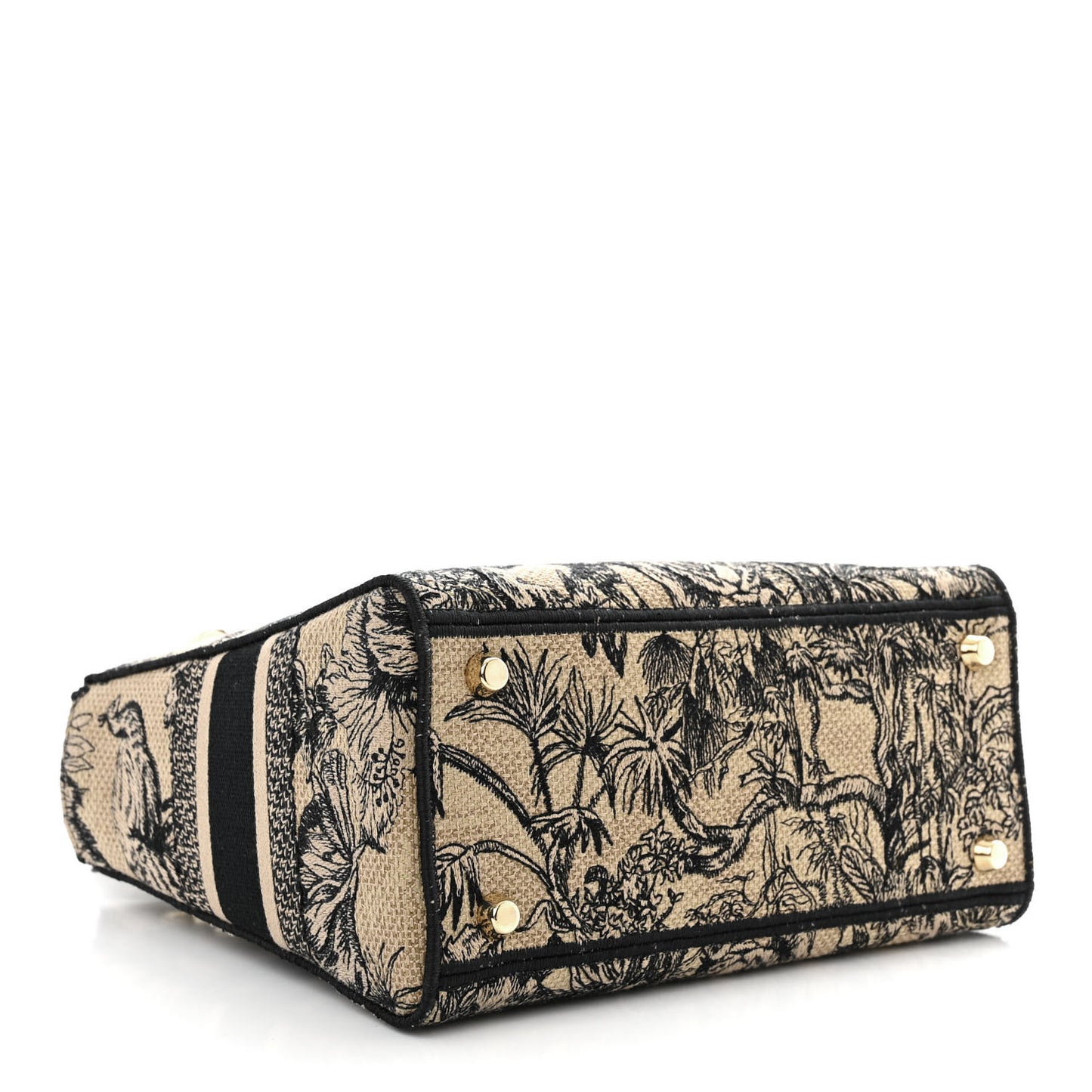 Toile de Jouy Voyage Embroidered Medium Lady D-Lite Beige Multicolor