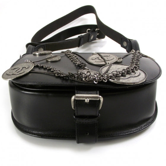 Chanel Leather Signature Coins Chains Bag 5 of 8