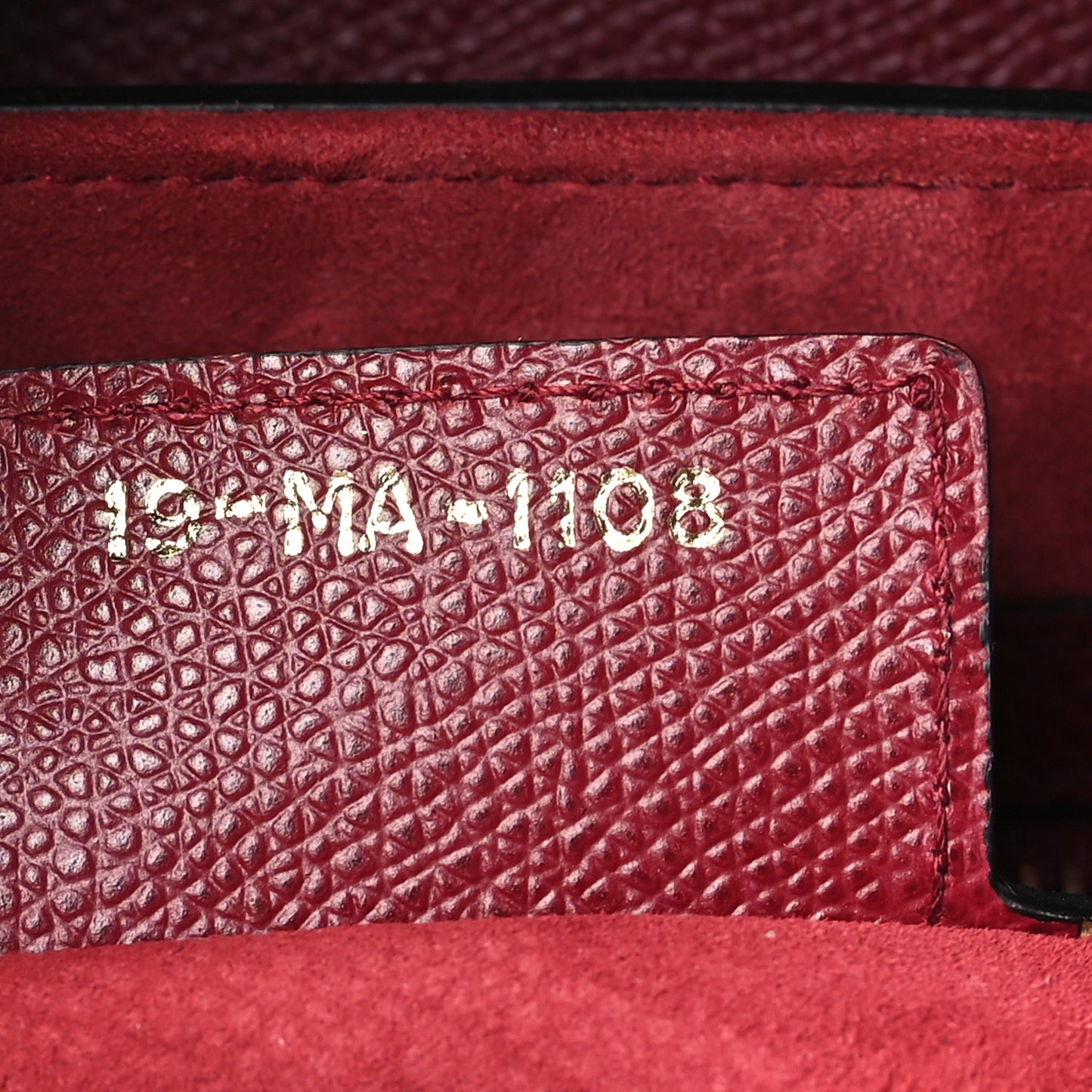 Grained Calfskin Saddle Bag Red