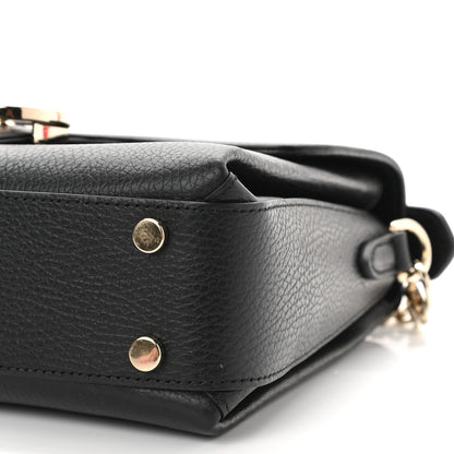 Gucci Dollar Calfskin Interlocking G Top Handle Shoulder Bag Black 10 of 13