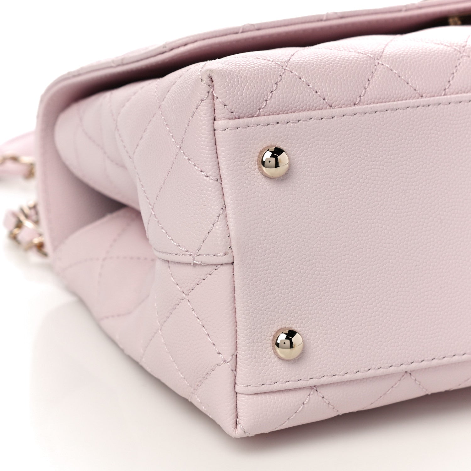 Chanel Caviar Quilted Small Coco Handle Flap Light Pink 9 of 10