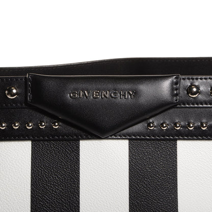 Givenchy Coated Canvas Striped Large Antigona Tote Black White 11 of 11