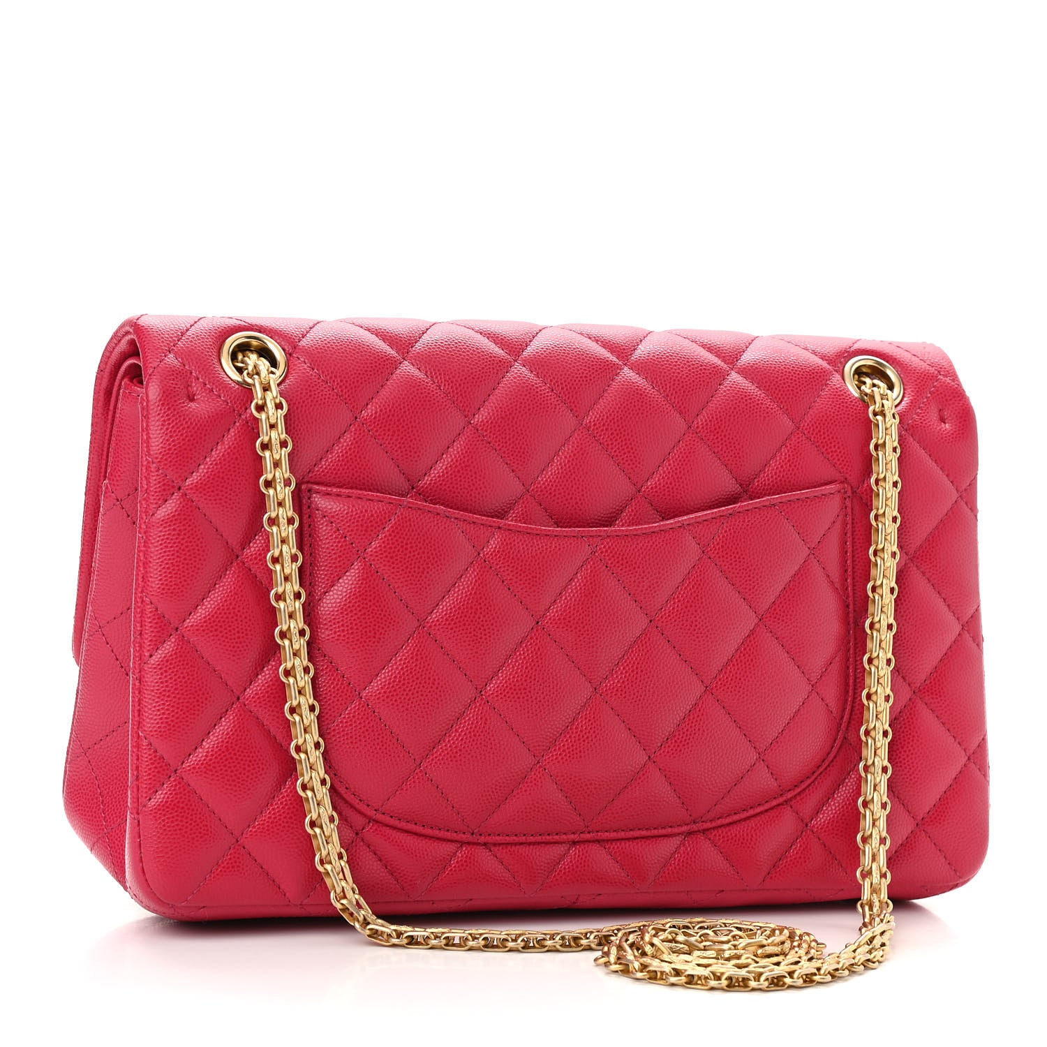 Chanel Caviar Chevron Quilted 2.55 Reissue 226 Flap Fuchsia 3 of 11