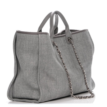 Chanel Canvas Large Deauville Tote Grey 4 of 7