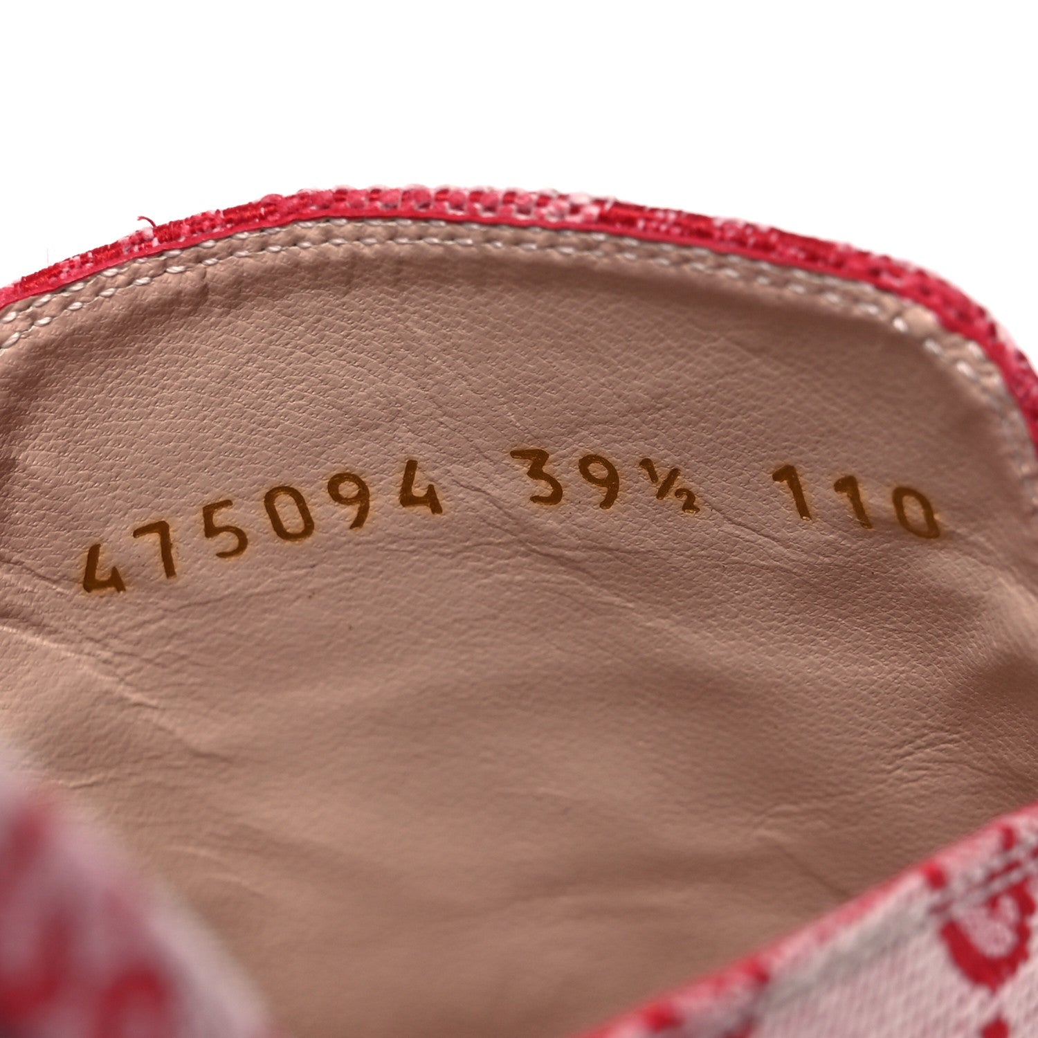Gucci Canvas GG Monogram Horsebit Womens Princetown Slippers 39.5 Gardenia Hibiscus Red 10 of 11