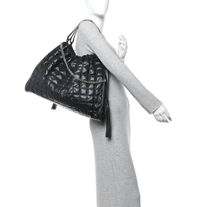 Gucci Calfskin Quilted Large Deco Tote Bag Black 2 of 10