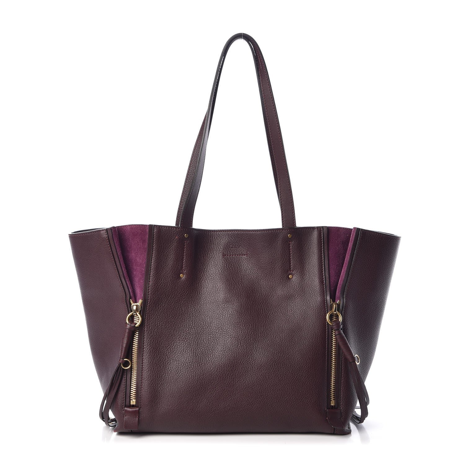 Chloe Smooth Calfskin Medium Milo Shopping Tote Intense Violine 1 of 11