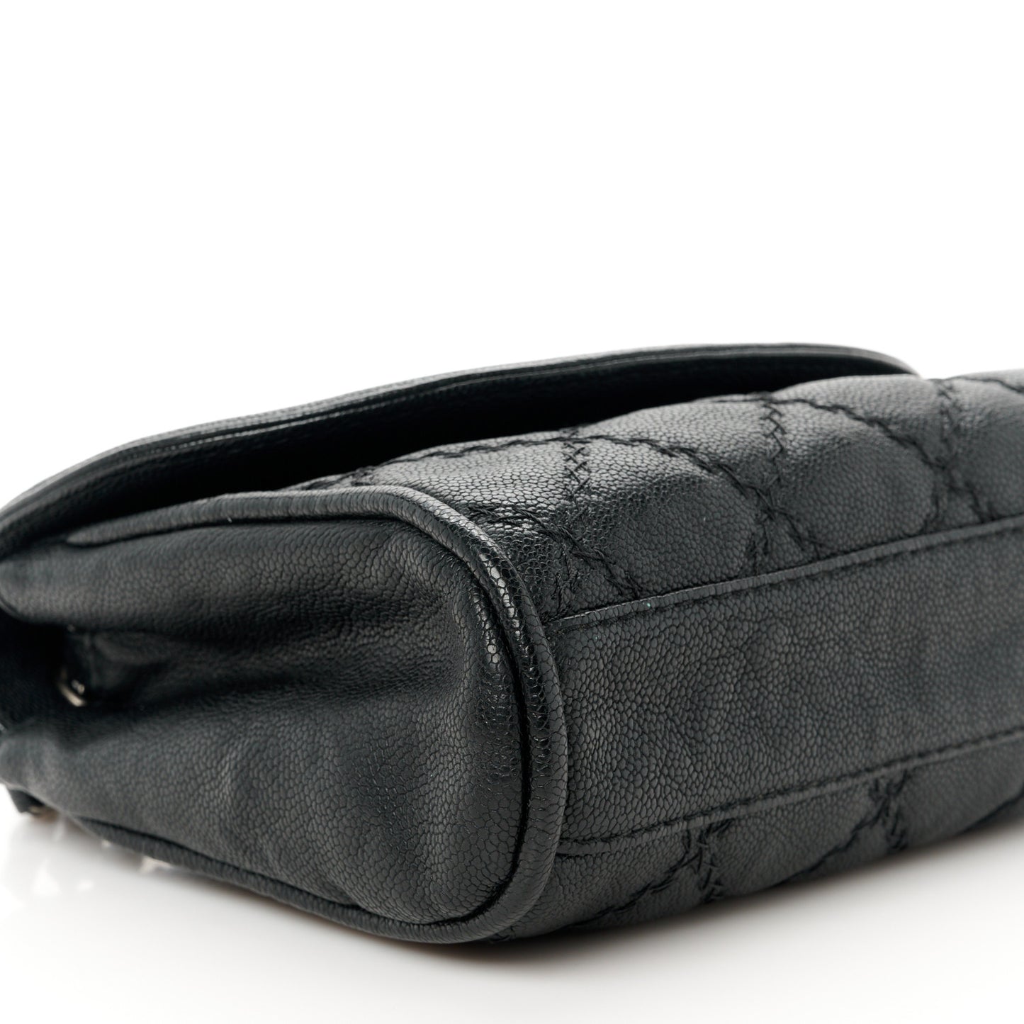 Caviar Stitched Small Flap Black